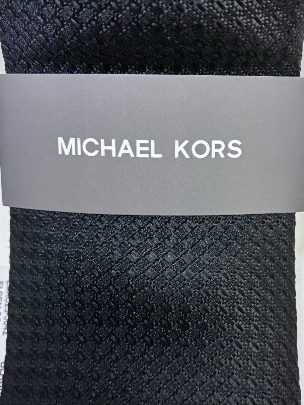 Michael Kors Men's Elsen Solid Black Necktie Silk Blend One Size New With Tags
